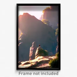 Pixel Art Poster - Hard To Find Outcropping (8 Bit Psychedelic Video Game Print)