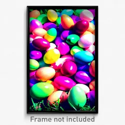Pixel Art Poster - Original Easter Eggs (8 Bit Psychedelic Video Game Print)