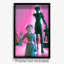 Pixel Art Poster - Normal Statue (8 Bit Psychedelic Trippy Video Game Print)