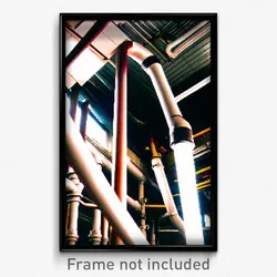 Pixel Art Poster - Huge Pipes (8 Bit Psychedelic Trippy Weird Video Game Print)