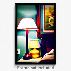 Pixel Art Poster - Pleasant Lamp (8 Bit Psychedelic Trippy Video Game Print)