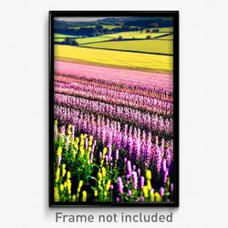 Pixel Art Poster - Wiggly Fields (8 Bit Psychedelic Trippy Video Game Print)