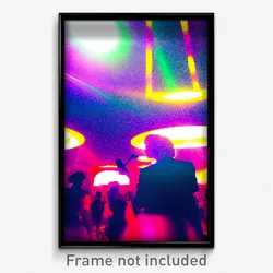 Pixel Art Poster - Tremendous Discotheque (8 Bit Psychedelic Video Game Print)
