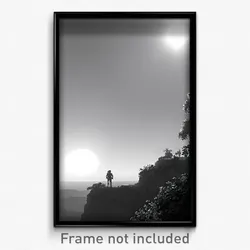 Pixel Art Poster - Colorless Vista (8 Bit Psychedelic Trippy Video Game Print)