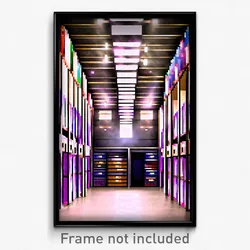 Pixel Art Poster - Enchanting Storage Room (8 Bit Psychedelic Video Game Print)