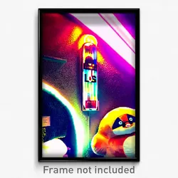 Pixel Art Poster - Plush Los Angeles (8 Bit Psychedelic Trippy Video Game Print)