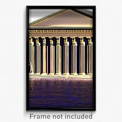 Pixel Art Poster - Measly Acropolis (8 Bit Psychedelic Trippy Video Game Print)
