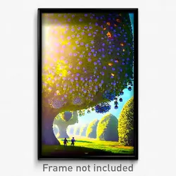Pixel Art Poster - Dazzling Apiary (8 Bit Psychedelic Trippy Video Game Print)