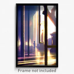 Pixel Art Poster - Sentimental Strand (8 Bit Psychedelic Video Game Print)