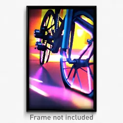 Pixel Art Poster - Mellow Wheels (8 Bit Psychedelic Trippy Video Game Print)