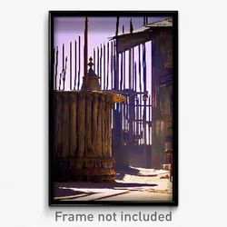 Pixel Art Poster - Old Pallisade (8 Bit Psychedelic Trippy Video Game Print)