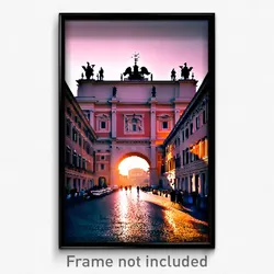 Pixel Art Poster - Vivacious Rome (8 Bit Psychedelic Trippy Video Game Print)