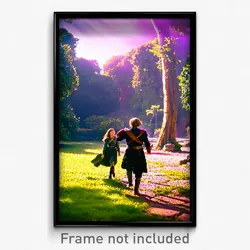 Pixel Art Poster - Nice Glade (8 Bit Psychedelic Trippy Weird Video Game Print)