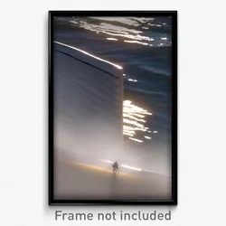 Pixel Art Poster - Metallic Coast (8 Bit Psychedelic Trippy Video Game Print)