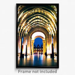Pixel Art Poster - Monumental Barcelona (8 Bit Psychedelic Video Game Print)
