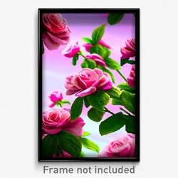 Pixel Art Poster - Rosy Fells (8 Bit Psychedelic Trippy Weird Video Game Print)