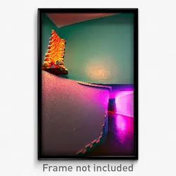 Pixel Art Poster - Quirky Ledge (8 Bit Psychedelic Trippy Video Game Print)
