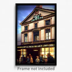 Pixel Art Poster - Great Counting House (8 Bit Psychedelic Video Game Print)