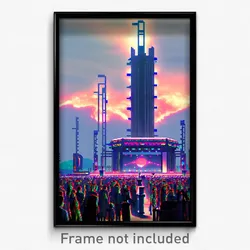 Pixel Art Poster - Long Fest (8 Bit Psychedelic Trippy Weird Video Game Print)