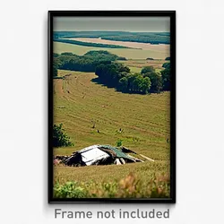 Pixel Art Poster - Tattered Downland (8 Bit Psychedelic Trippy Video Game Print)