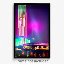Pixel Art Poster - Terrific Canton (8 Bit Psychedelic Trippy Video Game Print)