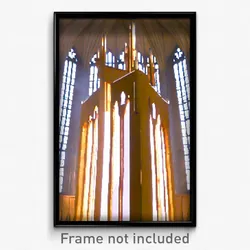 Pixel Art Poster - Tan Scriptorium (8 Bit Psychedelic Trippy Video Game Print)