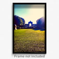 Pixel Art Poster - Monumental Yard (8 Bit Psychedelic Trippy Video Game Print)