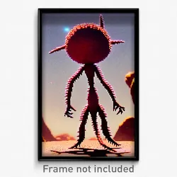 Pixel Art Poster - Thorny Pluto (8 Bit Psychedelic Trippy Video Game Print)