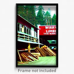 Pixel Art Poster - Wiry Lumber Yard (8 Bit Psychedelic Trippy Video Game Print)