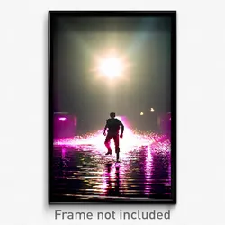 Pixel Art Poster - Flashy Flood (8 Bit Psychedelic Trippy Video Game Print)