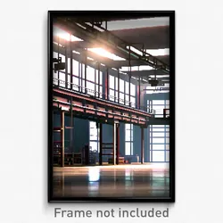 Pixel Art Poster - Slim Factory (8 Bit Psychedelic Trippy Video Game Print)