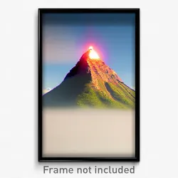 Pixel Art Poster - Enormous Peak (8 Bit Psychedelic Trippy Video Game Print)