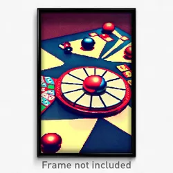 Pixel Art Poster - Spherical Board Game (8 Bit Psychedelic Video Game Print)