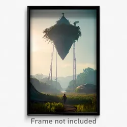 Pixel Art Poster - Drab Vale (8 Bit Psychedelic Trippy Weird Video Game Print)