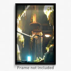 Pixel Art Poster - Whopping Hideout (8 Bit Psychedelic Trippy Video Game Print)