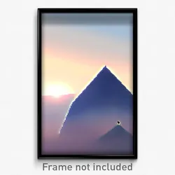 Pixel Art Poster - Triangular Summit (8 Bit Psychedelic Trippy Video Game Print)