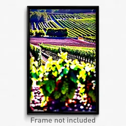 Pixel Art Poster - Prestigious Vineyard (8 Bit Psychedelic Video Game Print)