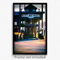 Pixel Art Poster - Musty Wharf (8 Bit Psychedelic Trippy Weird Video Game Print)
