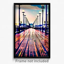 Pixel Art Poster - Voluminous Boardwalk (8 Bit Psychedelic Video Game Print)