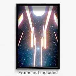 Pixel Art Poster - Grand Hyperspace (8 Bit Psychedelic Trippy Video Game Print)