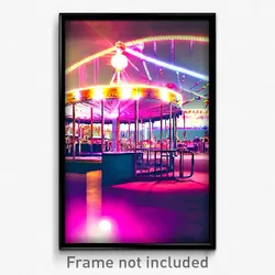 Pixel Art Poster - Admired Fairground (8 Bit Psychedelic Video Game Print)