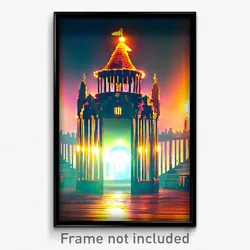 Pixel Art Poster - Warm Folly (8 Bit Psychedelic Trippy Weird Video Game Print)