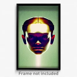 Pixel Art Poster - Unrealistic Head (8 Bit Psychedelic Trippy Video Game Print)