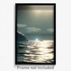 Pixel Art Poster - Giant Sea (8 Bit Psychedelic Trippy Weird Video Game Print)