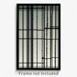 Pixel Art Poster - Wire Frame Glitchy County (8 Bit Video Game Print)