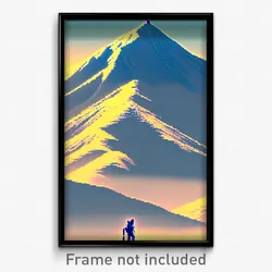 Pixel Art Poster - Wonderful Peak (8 Bit Psychedelic Trippy Video Game Print)