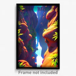 Pixel Art Poster - Gorgeous Rift (8 Bit Psychedelic Trippy Video Game Print)