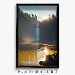 Pixel Art Poster - Flickering Reservoir (8 Bit Psychedelic Video Game Print)