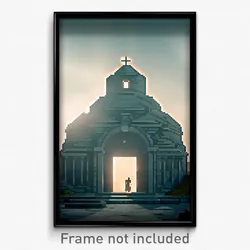 Pixel Art Poster - Alive Tomb (8 Bit Psychedelic Trippy Weird Video Game Print)