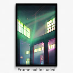 Pixel Art Poster - Glitchy Asylum (8 Bit Psychedelic Trippy Video Game Print)